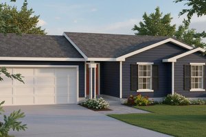 Ranch Exterior - Front Elevation Plan #92-106