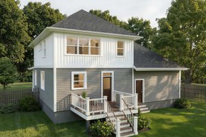 Exterior - Front Elevation 3 for Farmhouse House Plan #79-201 - 3 bed, 2.5 bath