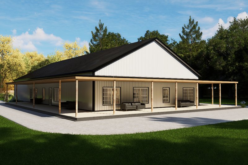 Dream House Plan - Barndominium Exterior - Front Elevation Plan #1107-52
