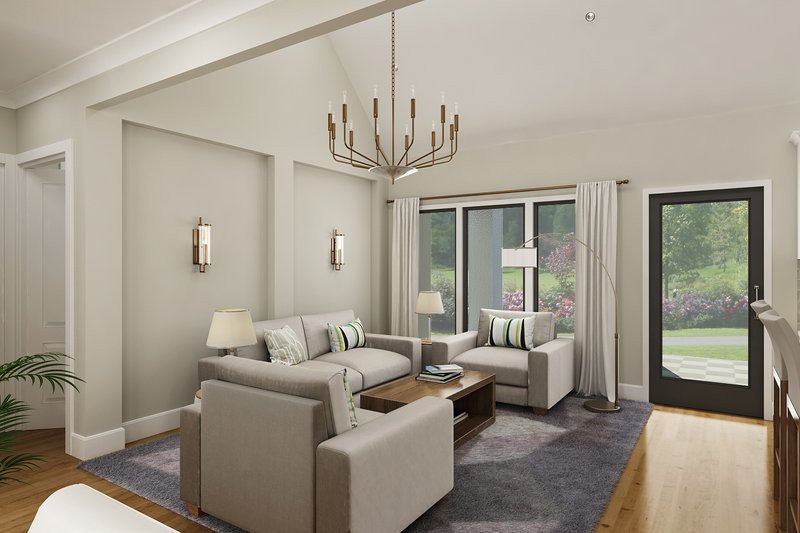 Dream House Plan - Interior - Family Room for Contemporary House Plan #45-621 - 3 bed, 2 bath