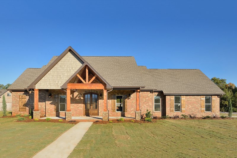 Home Plan - Exterior - Front Elevation 3 for Tudor House Plan #45-372 - 4 bed, 3.5 bath