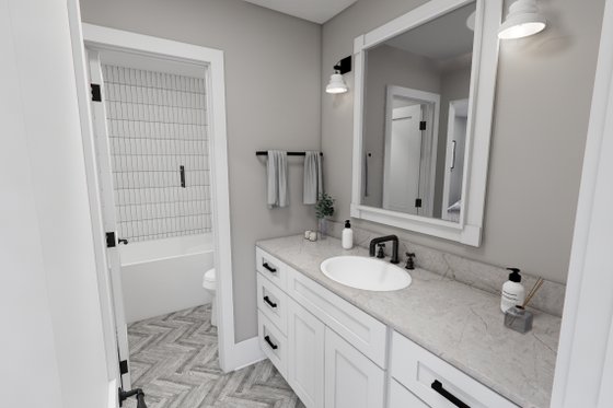 Interior - Bathroom 1 for Traditional House Plan #51-1257 - 3 bed, 3.5 bath