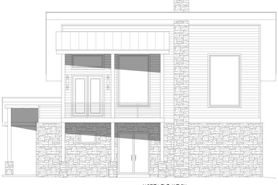 Exterior - Front Elevation 3 for Modern House Plan #932-993 - 2 bed, 2.5 bath
