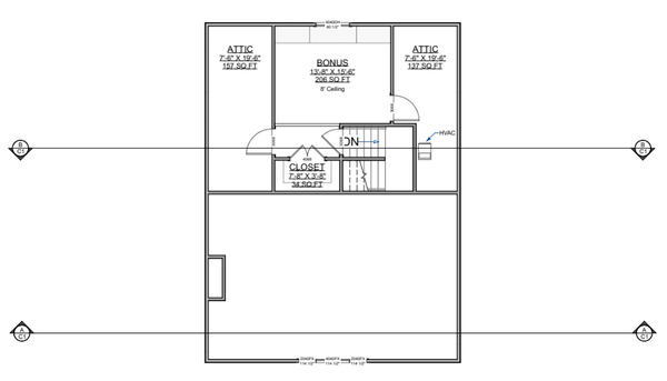 Barndominium Floor Plan - Upper Floor Plan #1116-30