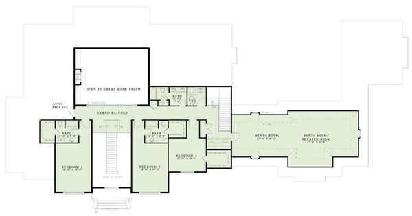 Home Plan - European Floor Plan - Upper Floor Plan #17-2461