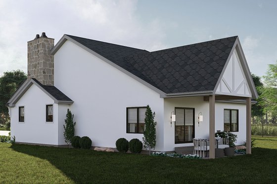 Exterior - Other Elevation for Tudor House Plan #455-373 - 2 bed, 2 bath