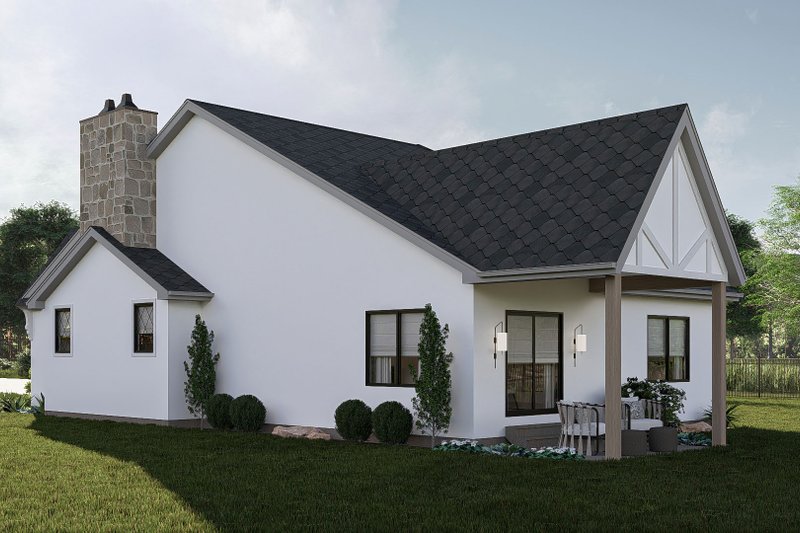 House Design - Exterior - Other Elevation for Tudor House Plan #455-373 - 2 bed, 2 bath