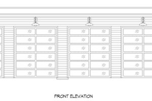 Exterior - Front Elevation 3 for Contemporary House Plan #932-736, 0.5 bath