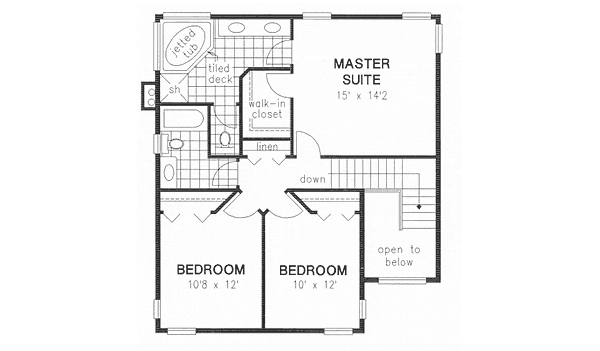 Tudor Floor Plan - Upper Floor Plan #18-4514