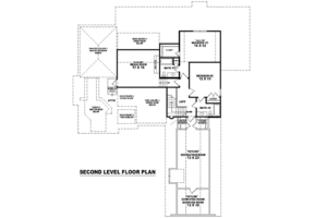 Floor Plan - Upper Floor for European House Plan #81-1288 - 3 bed, 4 bath
