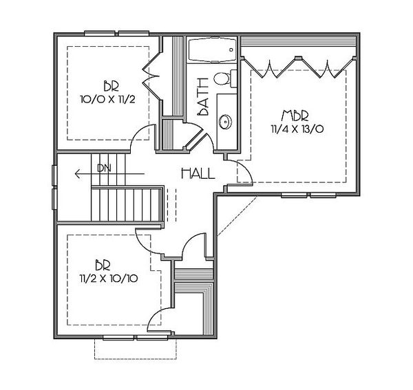 European Floor Plan - Upper Floor Plan #423-42