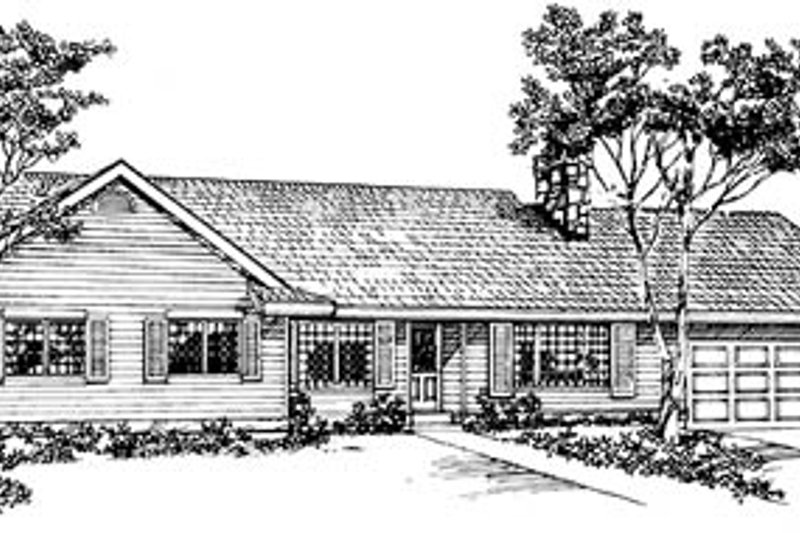 Ranch Style House Plan - 3 Beds 2.5 Baths 1553 Sq/Ft Plan #47-150