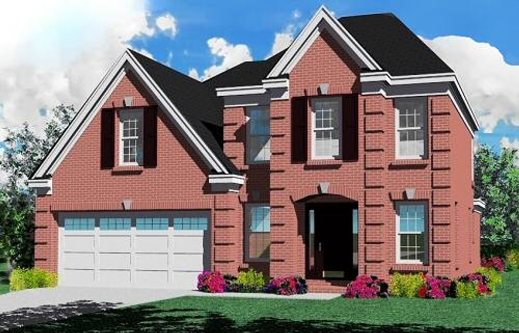 Exterior - Front Elevation 2 for European House Plan #81-459 - 3 bed, 2.5 bath