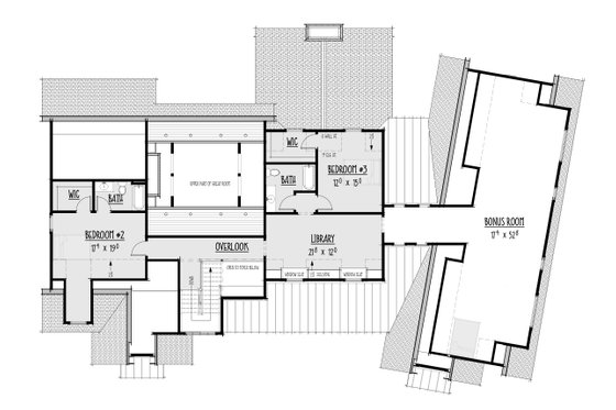 Floor Plan - Upper Floor for Farmhouse House Plan #1088-7 - 3 bed, 3.5 bath
