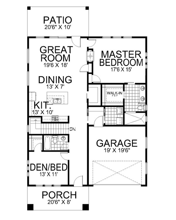 Home Plan - Prairie Floor Plan - Main Floor Plan #112-282