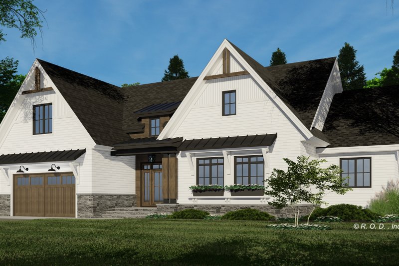 House Blueprint - Exterior - Front Elevation 5 for Farmhouse House Plan #51-1217 - 3 bed, 2.5 bath