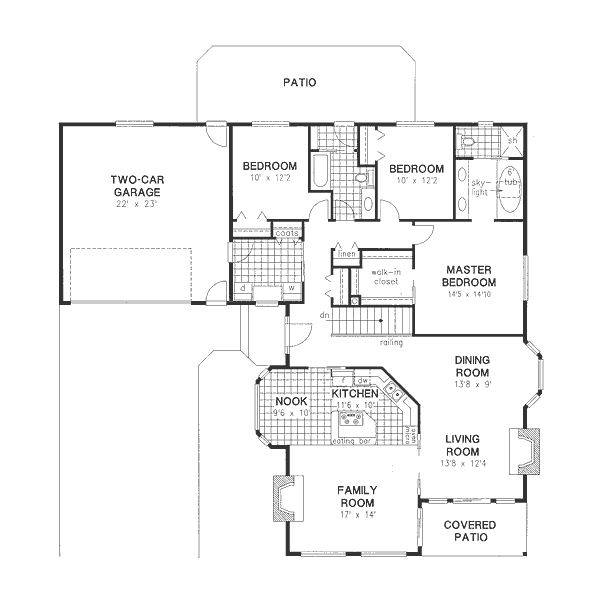 Traditional Floor Plan - Main Floor Plan #18-9003