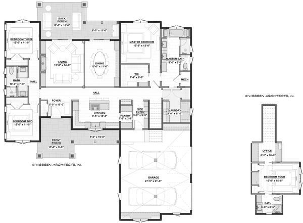 Farmhouse Floor Plan - Main Floor Plan #928-361