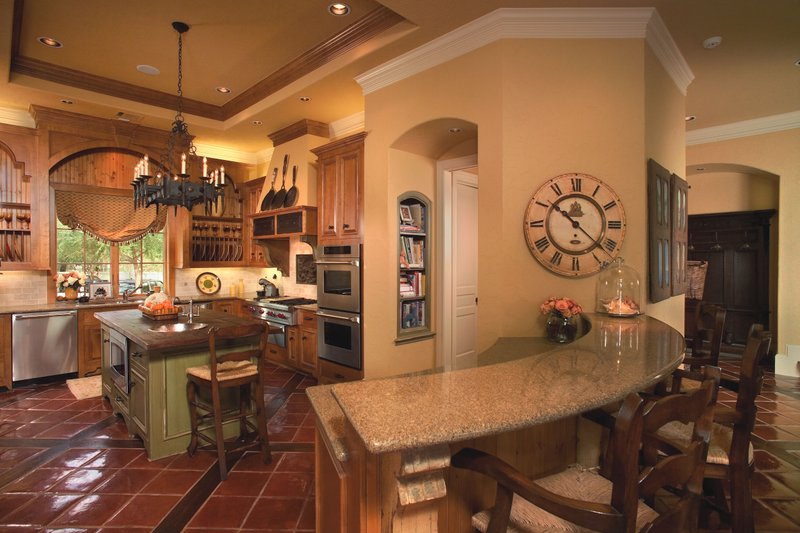 Architectural House Design - Interior - Kitchen 1 for Mediterranean House Plan #20-2166 - 5 bed, 6 bath