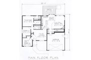 European Style House Plan - 3 Beds 2 Baths 1512 Sq/Ft Plan #112-136 