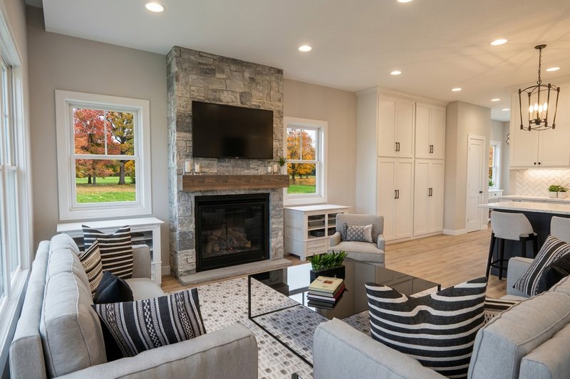 House Blueprint - Interior - Family Room 2 for Farmhouse House Plan #51-1543 - 3 bed, 2.5 bath