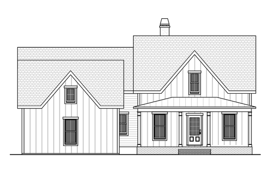 Exterior - Front Elevation 5 for Farmhouse House Plan #461-108 - 4 bed, 3.5 bath