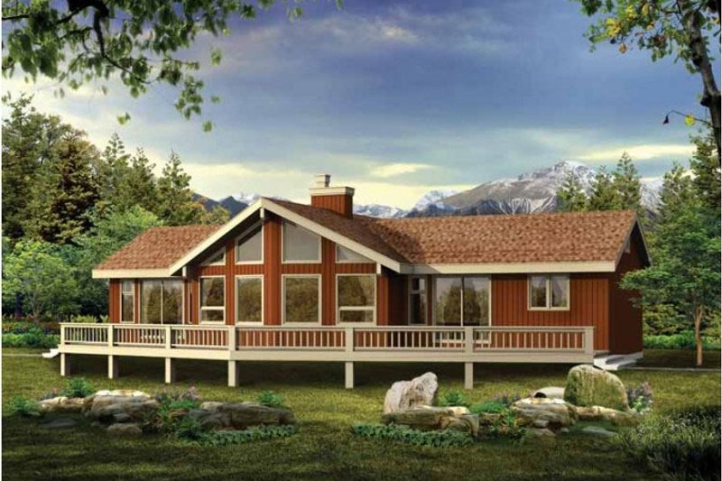 Architectural House Design - Cabin Exterior - Front Elevation Plan #47-871