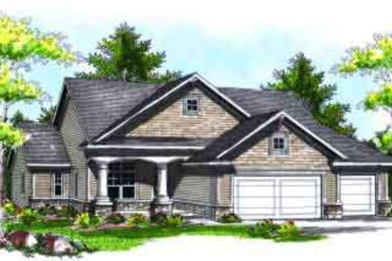 Dream House Plan - Bungalow Exterior - Front Elevation Plan #70-708
