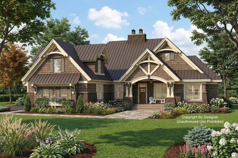 Dream House Plan - Craftsman Exterior - Front Elevation Plan #51-572