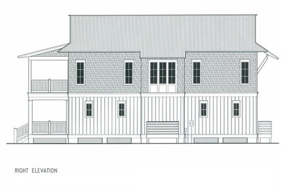 Exterior - Other Elevation 1 for Beach House Plan #443-9 - 4 bed, 4.5 bath