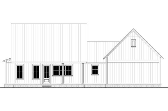 Exterior - Rear Elevation 1 for Farmhouse House Plan #430-256 - 2 bed, 2 bath