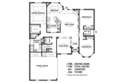European Style House Plan - 3 Beds 2 Baths 1799 Sq/Ft Plan #424-185 