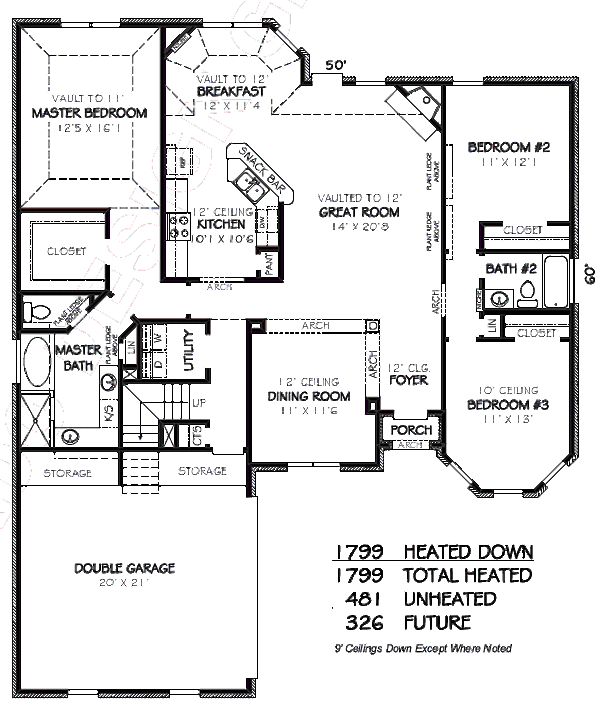 European Floor Plan - Main Floor Plan #424-185