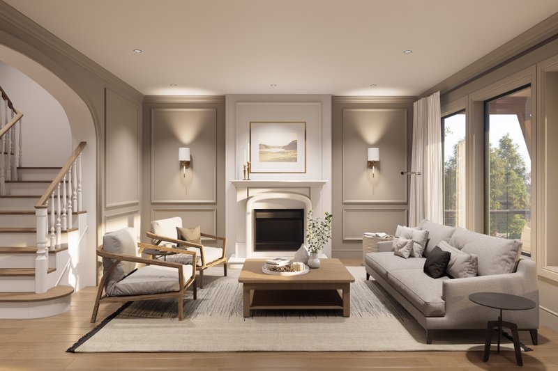 Dream House Plan - Interior - Family Room for Farmhouse House Plan #1114-14 - 4 bed, 2.5 bath