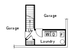 Floor Plan - Lower Floor for European House Plan #57-168 - 3 bed, 2 bath