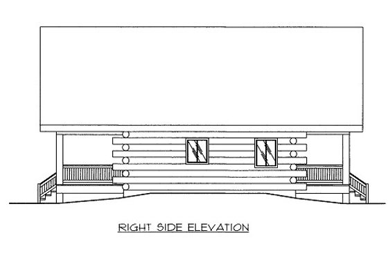 Exterior - Other Elevation for Log House Plan #117-596 - 1 bed, 1 bath