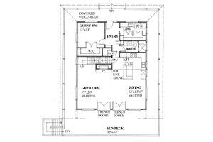 Floor Plan - Main Floor for Barndominium House Plan #118-173 - 4 bed, 3 bath