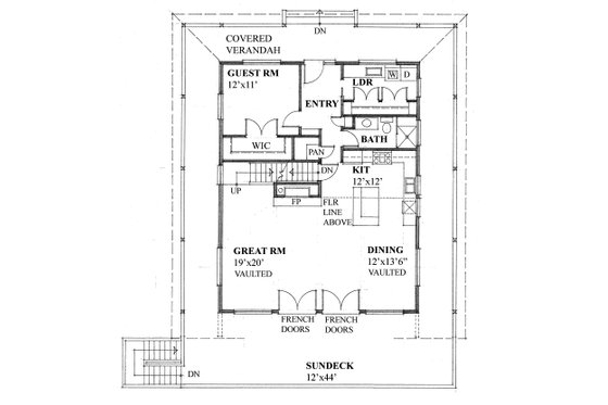Floor Plan - Main Floor for Barndominium House Plan #118-173 - 4 bed, 3 bath