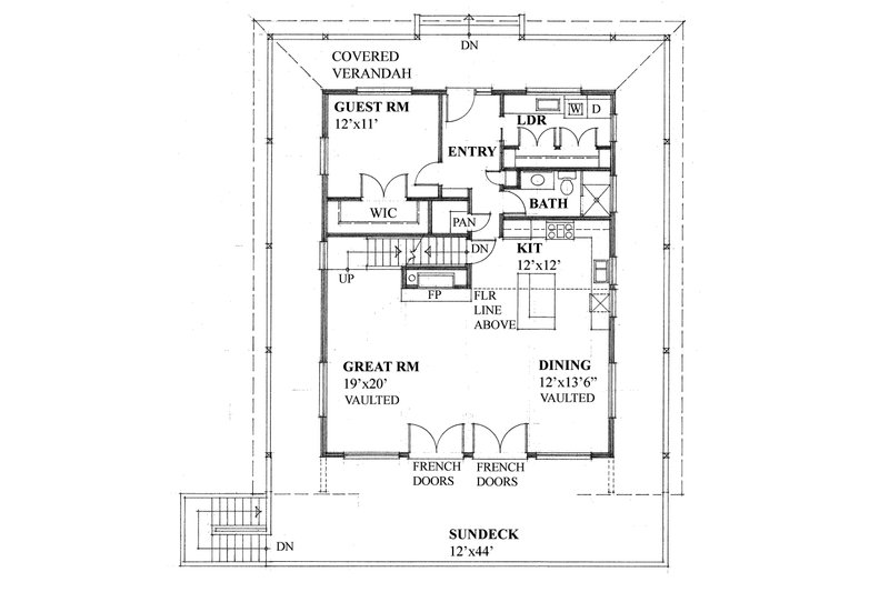 Home Plan - Floor Plan - Main Floor for Barndominium House Plan #118-173 - 4 bed, 3 bath
