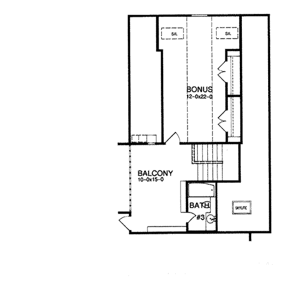 Traditional Floor Plan - Upper Floor Plan #15-206