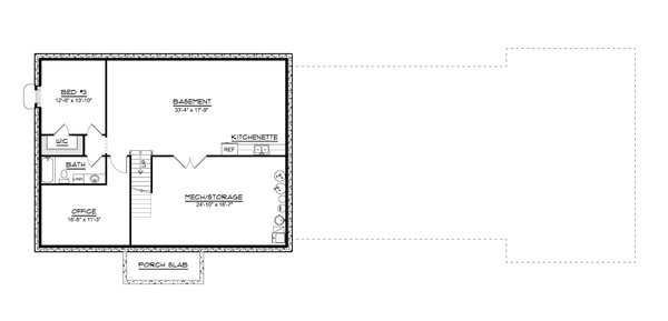 House Blueprint - Contemporary Floor Plan - Lower Floor Plan #1064-447