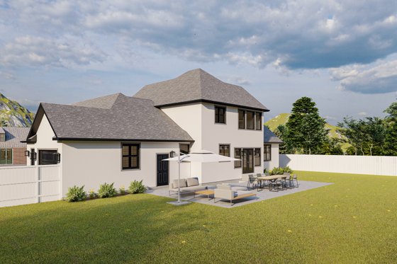 Exterior - Rear Elevation 2 for Traditional House Plan #1060-148 - 3 bed, 2.5 bath