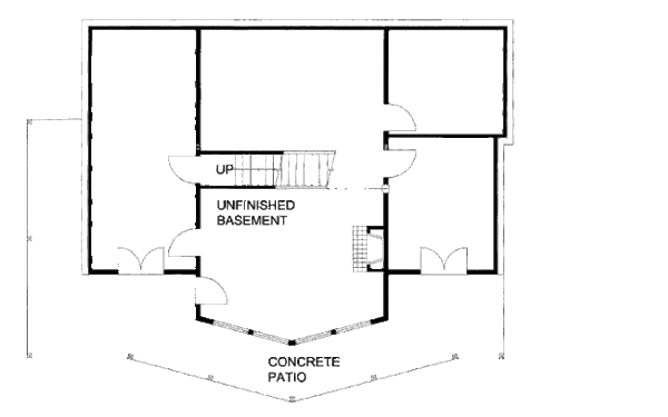 House Plan Design - Cabin Floor Plan - Lower Floor Plan #117-773