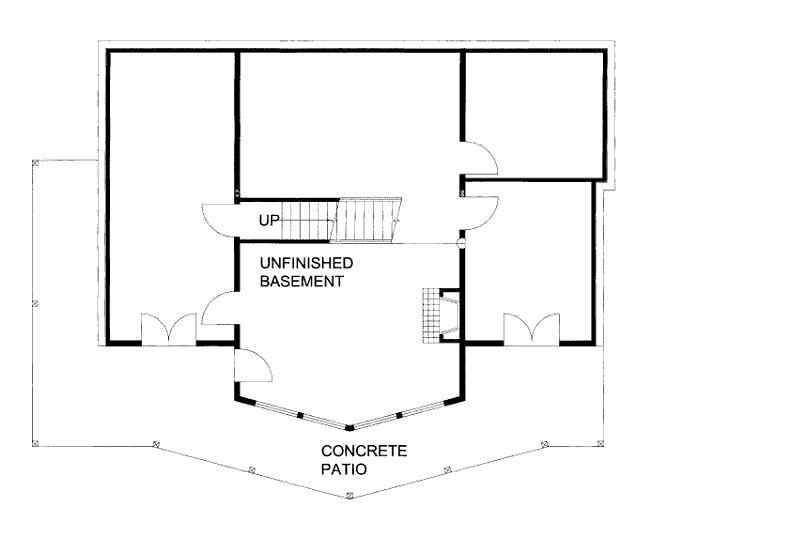 Home Plan - Floor Plan - Lower Floor for Cabin House Plan #117-773 - 3 bed, 2.5 bath