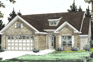 Traditional Exterior - Front Elevation Plan #20-380