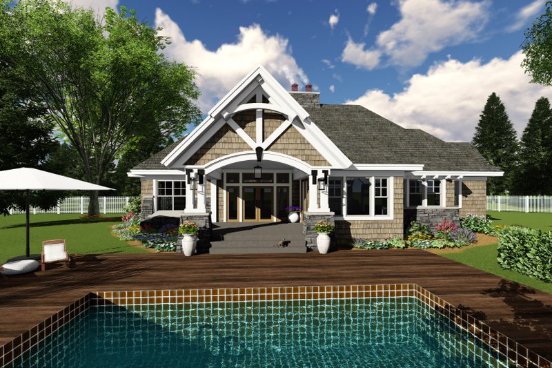 House Plan Design - Exterior - Other Elevation 1 for Craftsman House Plan #51-570 - 4 bed, 3 bath