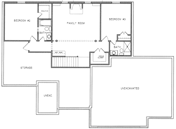 European Floor Plan - Lower Floor Plan #6-209