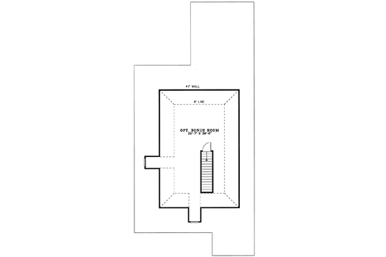 Floor Plan - Other Floor for Southern House Plan #17-402 - 3 bed, 2 bath