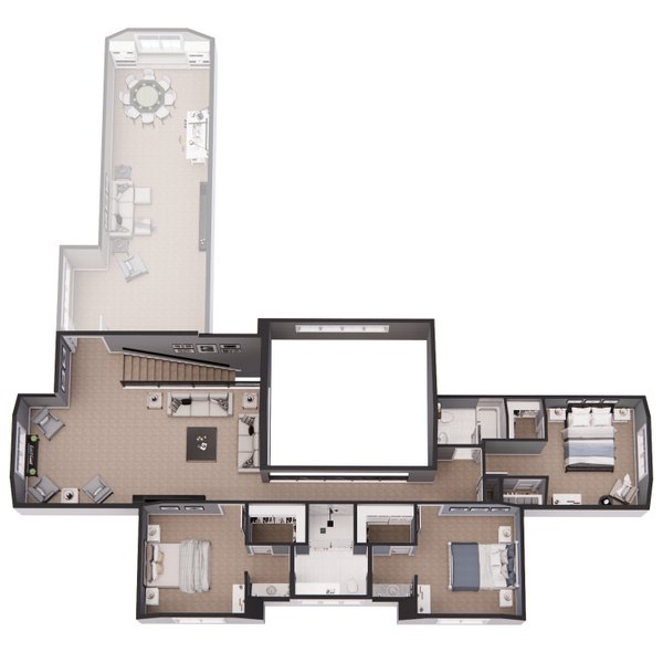 Architectural House Design - Farmhouse Floor Plan - Upper Floor Plan #51-1240