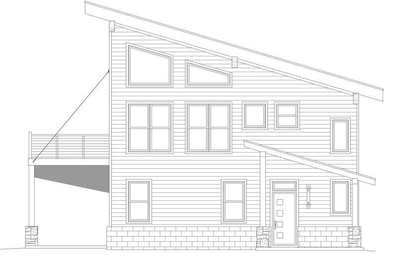 House Plan Design - Exterior - Other Elevation 1 for Modern House Plan #932-620 - 2 bed, 2 bath